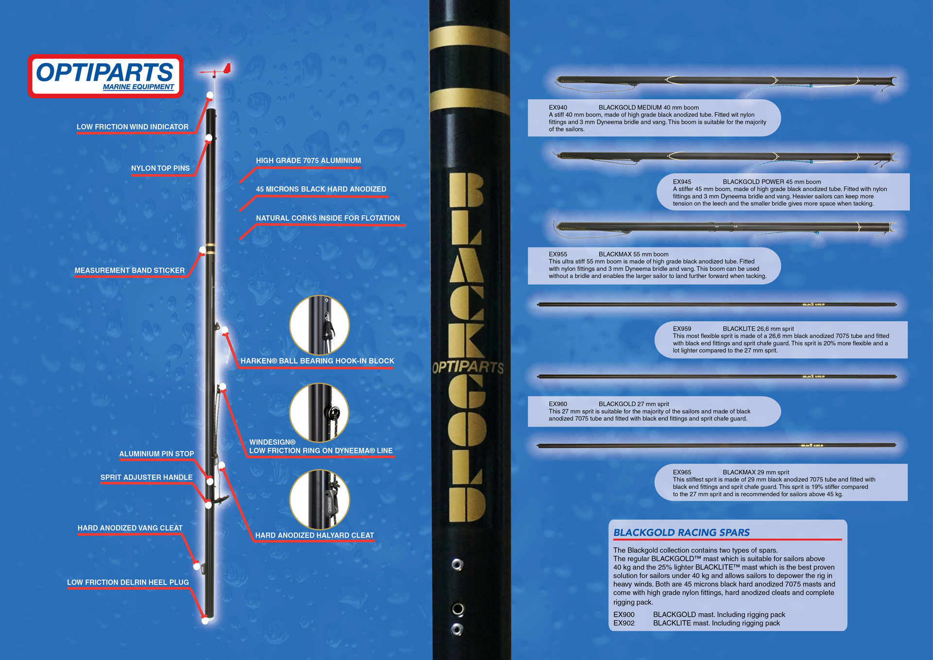 stěžeň optimist blackgold Power  - Optimist Blackgold POWER mast Optiparts
