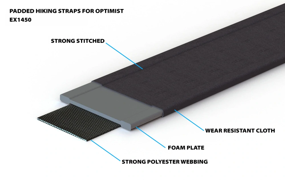 vyvažovací popruh Optimist - Optimist padded hiking straps Optiparts